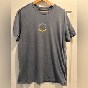 RVCA Blue T-Shirt with Yellow Accents